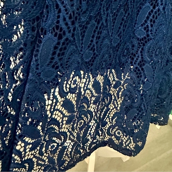 Y2K Whimsigoth Skater Dress Floral Lace Fairy Grunge Witchy Fit&Flare Feminine - Picture 6 of 6